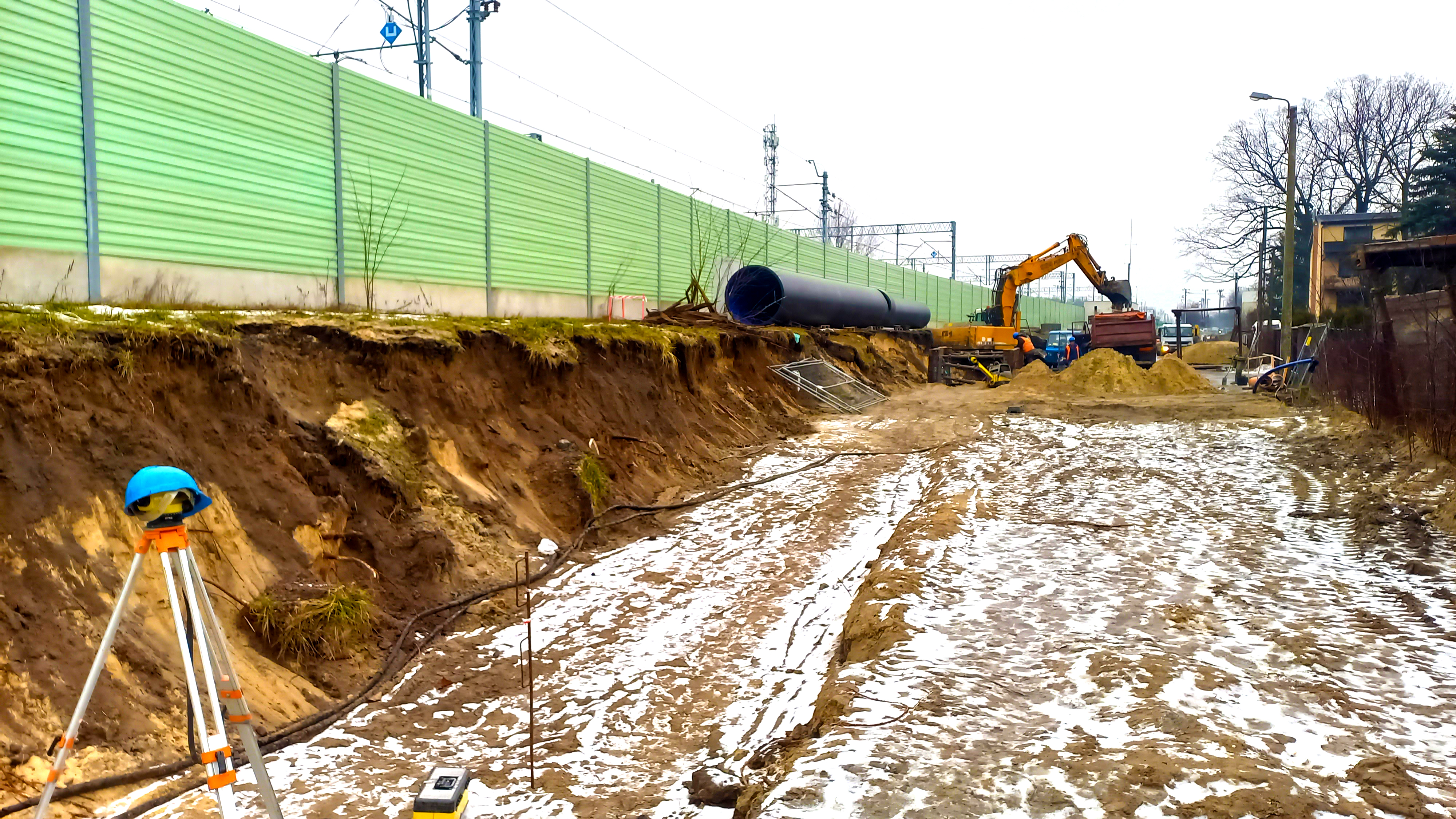 Postęp prac budowlanych przy drugim tunelu w Zielonce